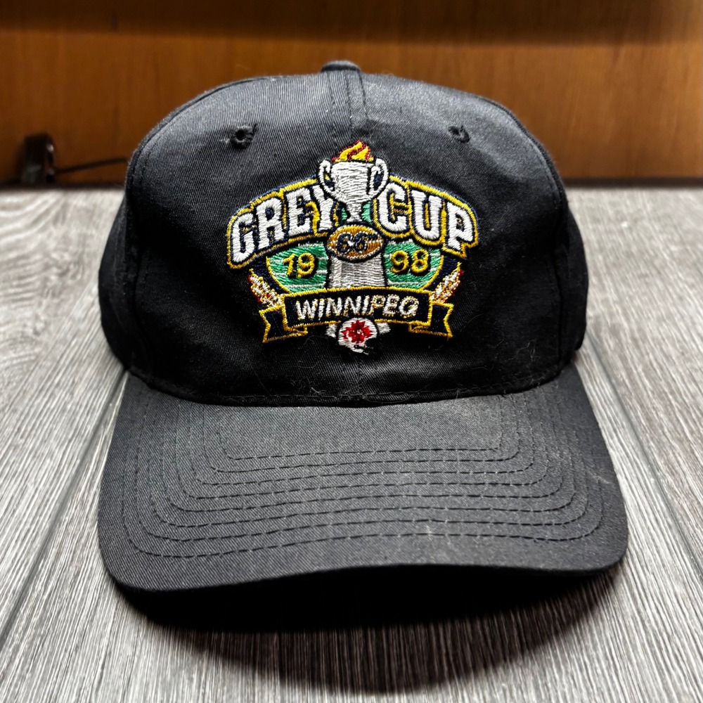 Vintage 1998 Grey Cup Winnipeg Starter Snapback Hat Black CFL Football Cap
